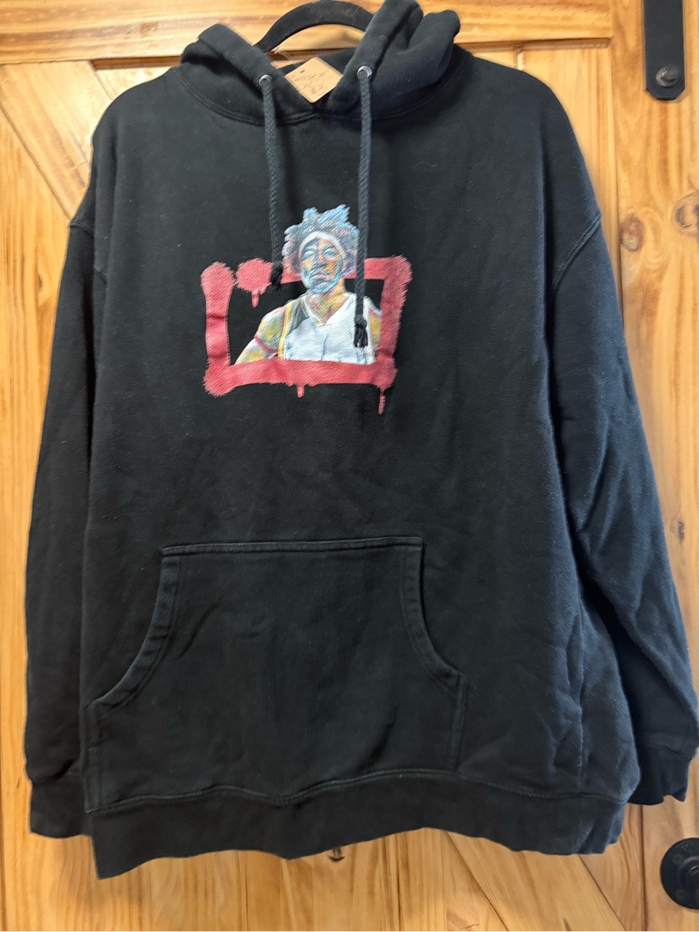 Black Graphic Pullover Hoodie Ben Wallace - Men